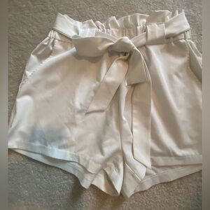 Windsor White High Waist Women's Shorts